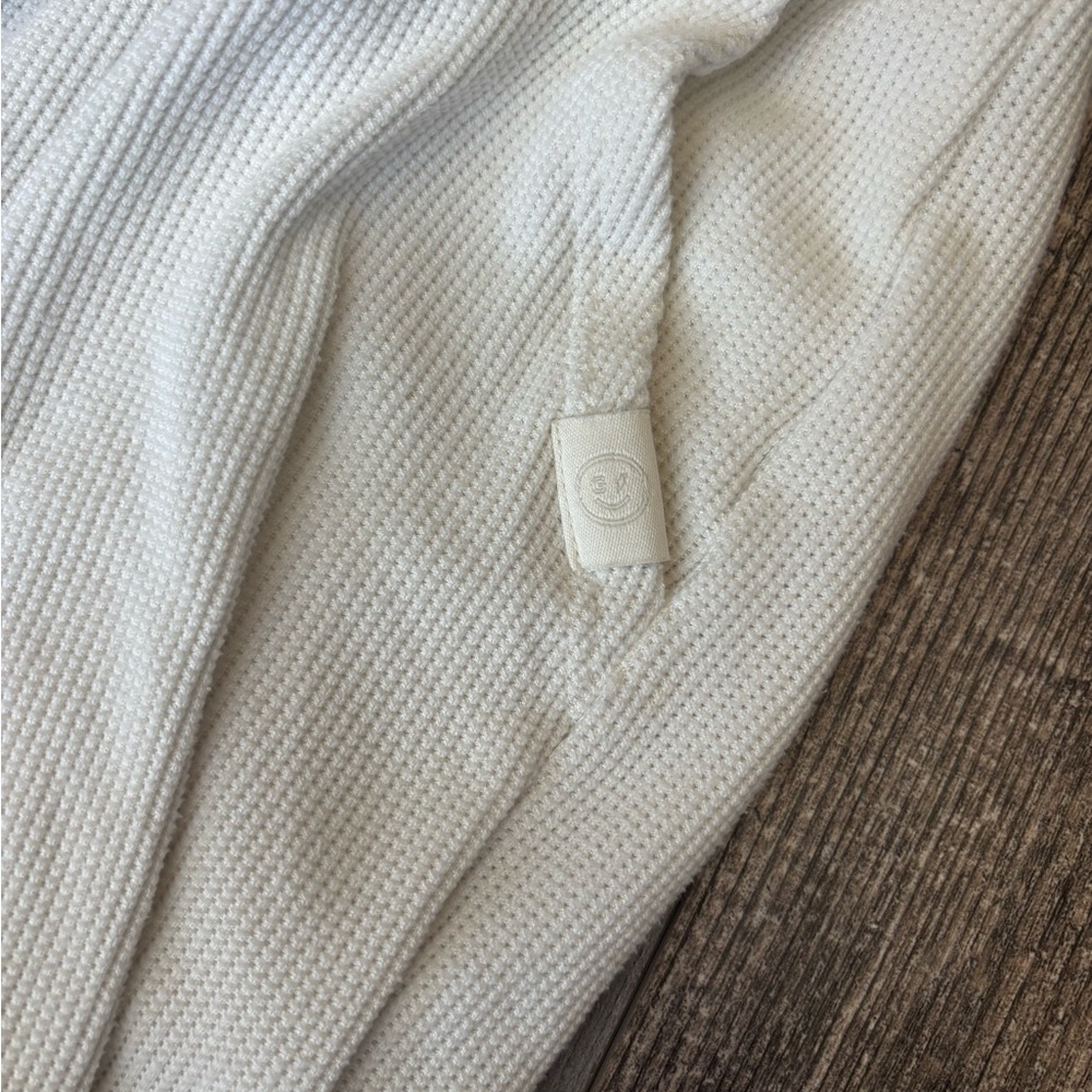 Gilly Hicks Cream Ribbed Joggers - Picture 2 of 3